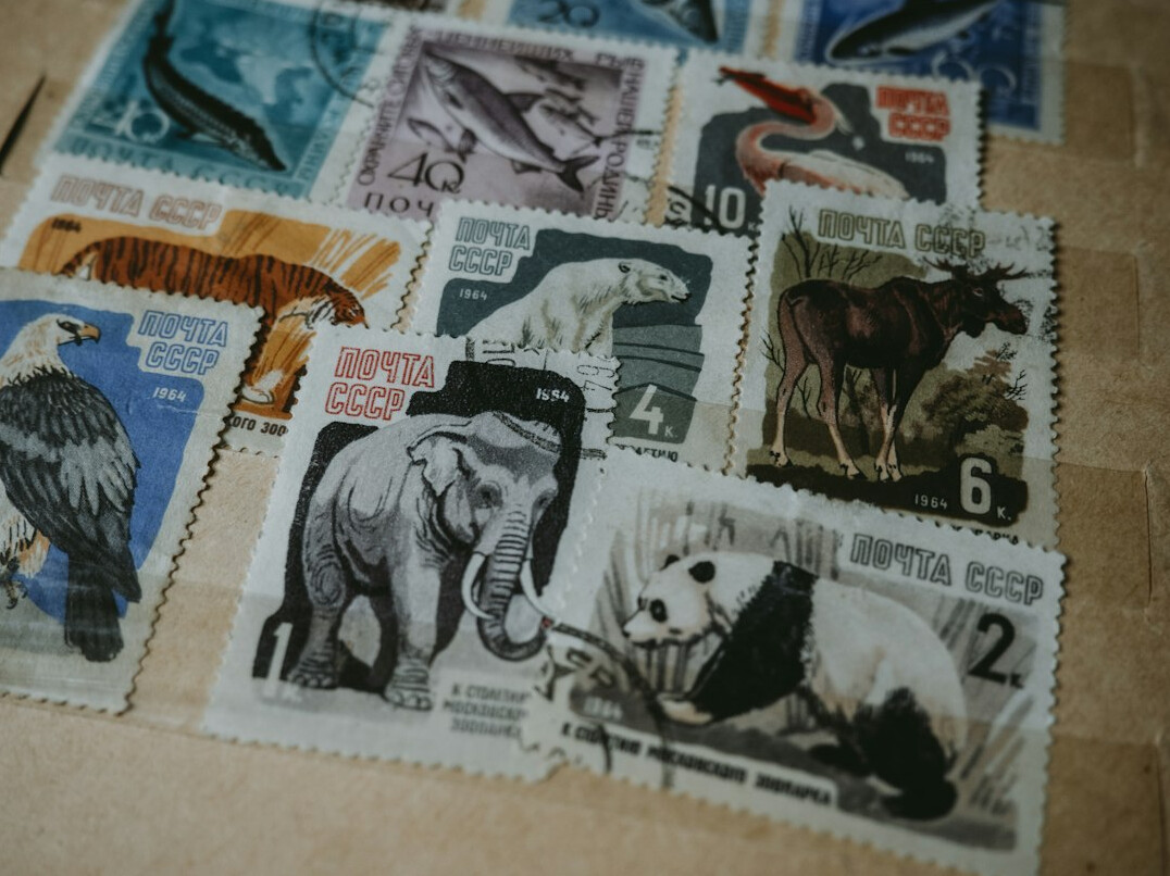 antique stamp collection book