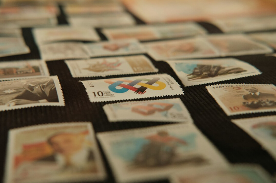 close up of old stamp